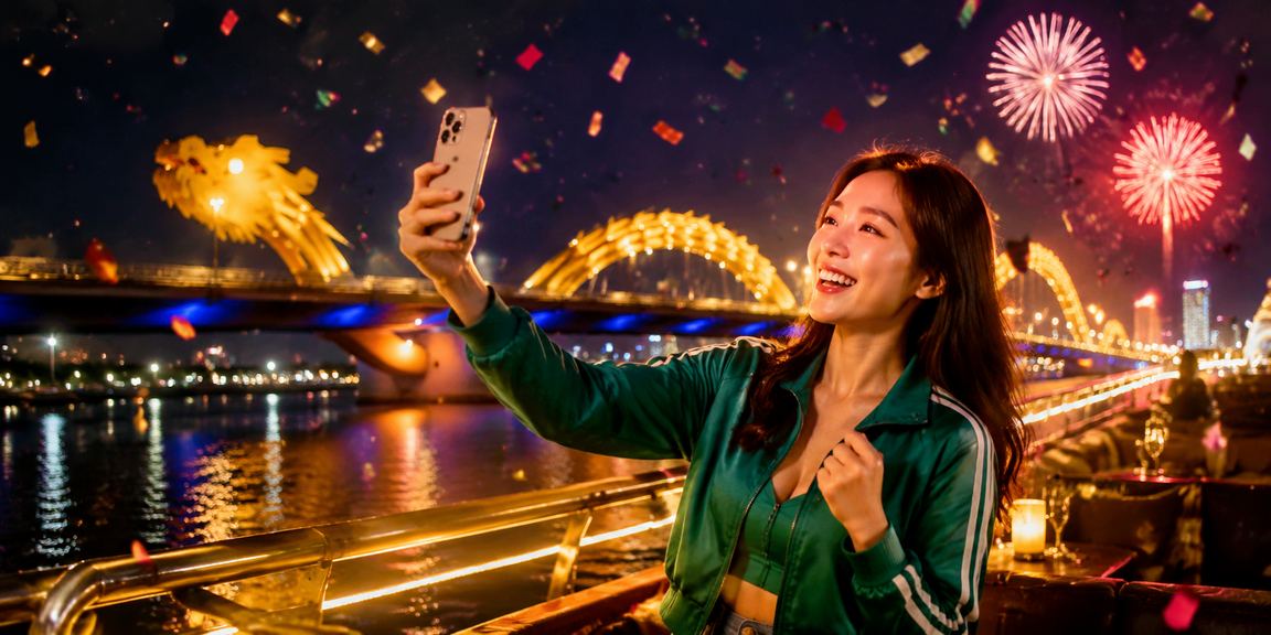 Quang cảnh phố đêm tại Đà Nẵng đông đúc sôi động